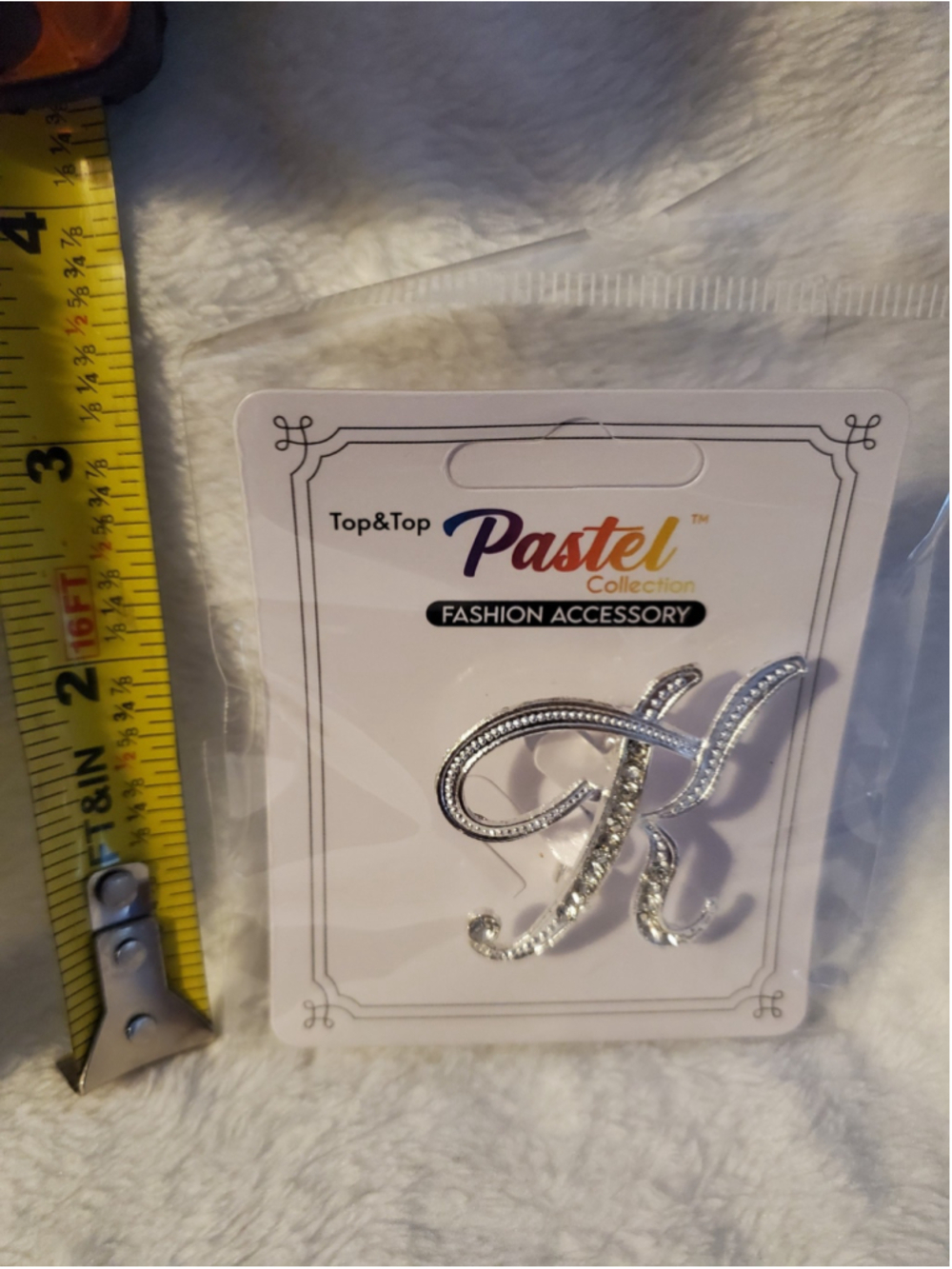 K for Kim 🥰 or the first Letter of your name. Silver Rhinestone Brooch 2 inches